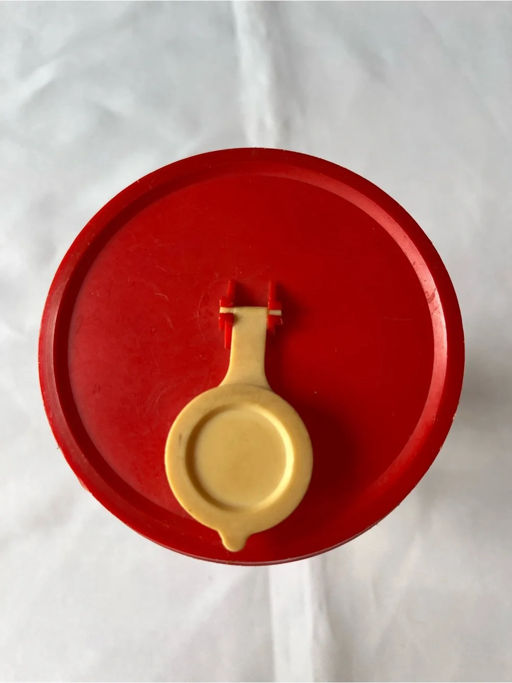 Vintage MCM Hazel Atlas Glass Antique Car Cocktail Shaker with Red Lid
